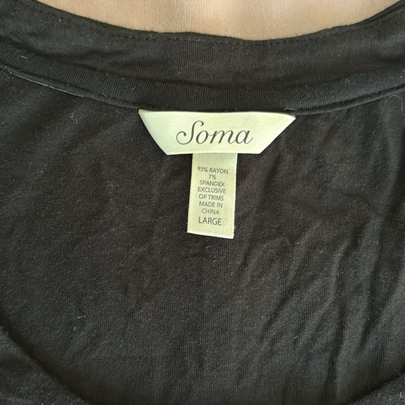 Women’s Soma short sleeve sleep top. 🖤 - Picture 2 of 2